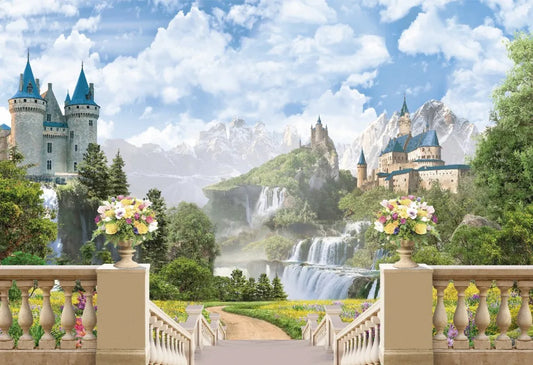 Waterfall castle