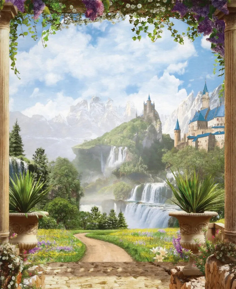 Waterfall castle