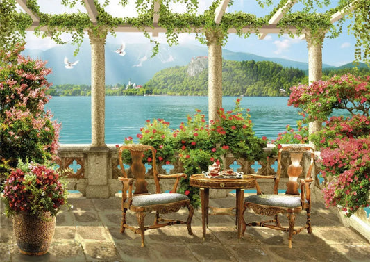 Lakeside terrace