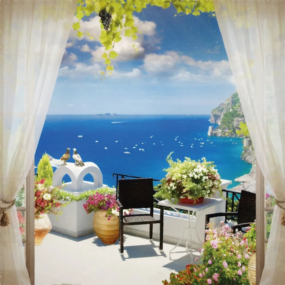 Terrace by the sea pattern
