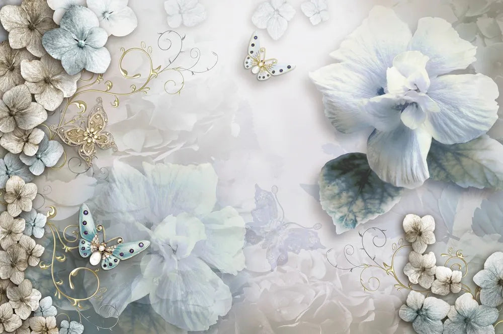 Flower and butterfly 3D