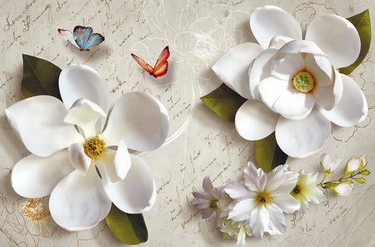 Flower and butterfly 3D