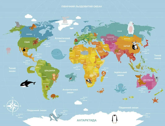 Map in Ukrainian language