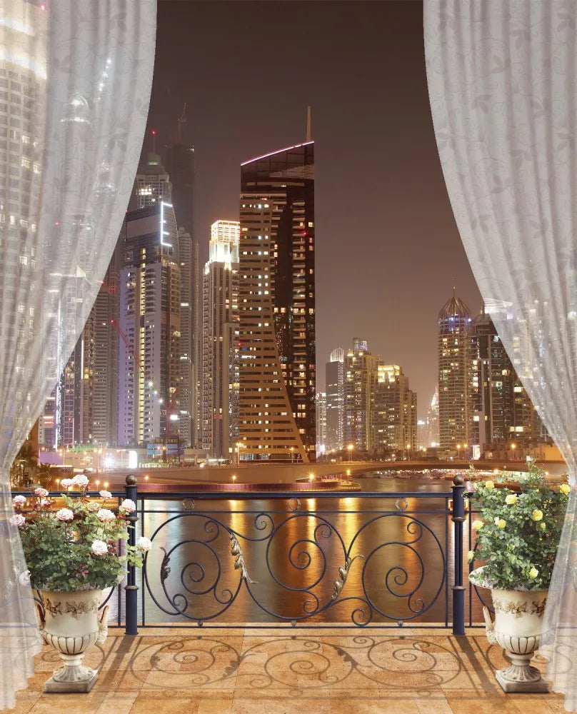 Balcony with views of the metropolis