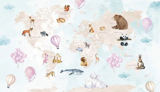 Map and animals