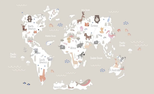 Animals and map