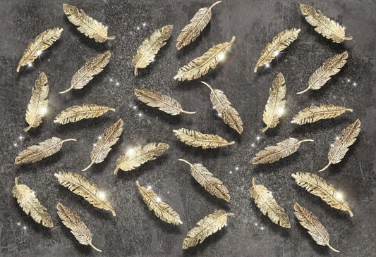Gold feathers