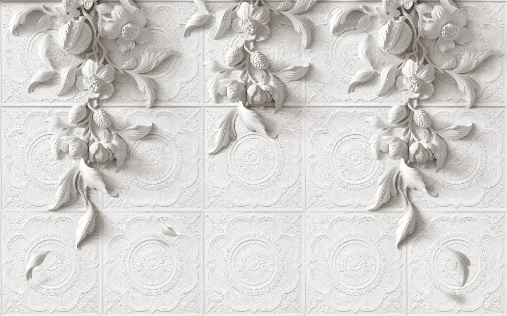 The bas-relief on the tile