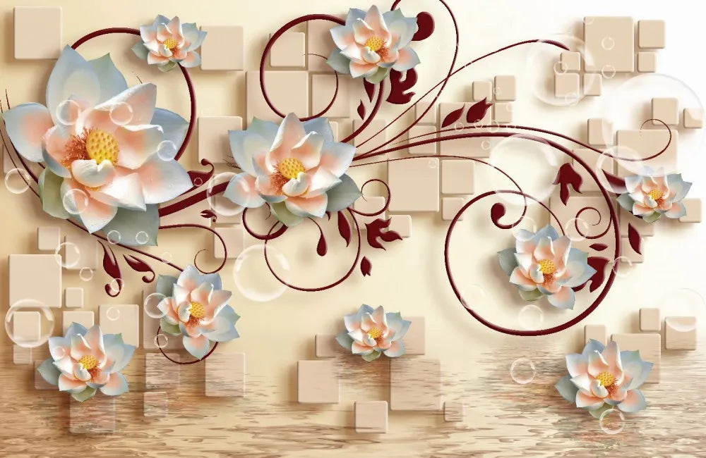 Lily and cubes 3D