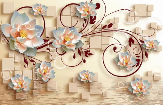 Lily and cubes 3D