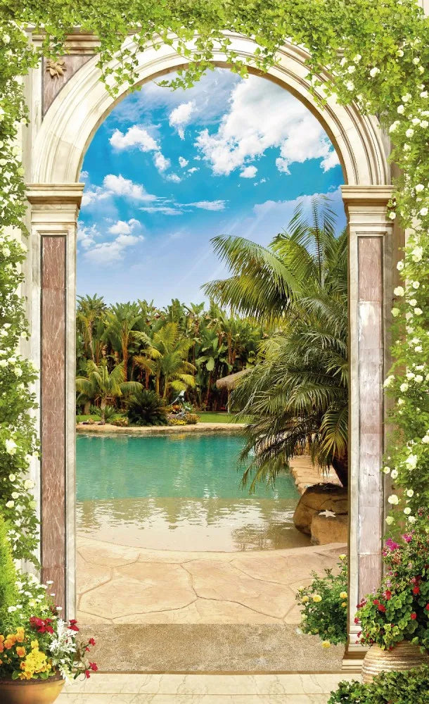 Arch by the pool