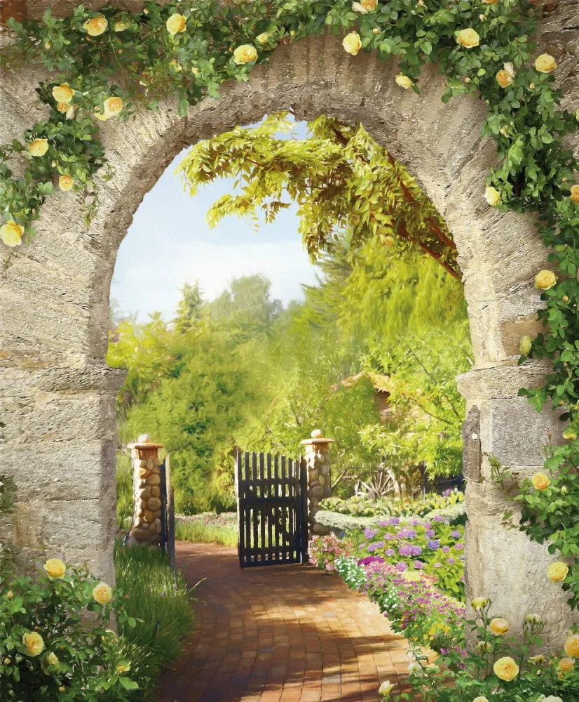 Arch in the garden, drawing