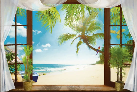 The window overlooking the beach, drawing