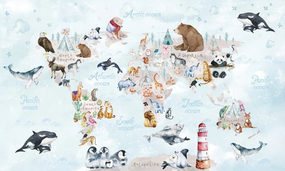 Baby card with animals