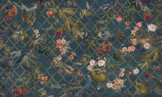 Birds and flowers