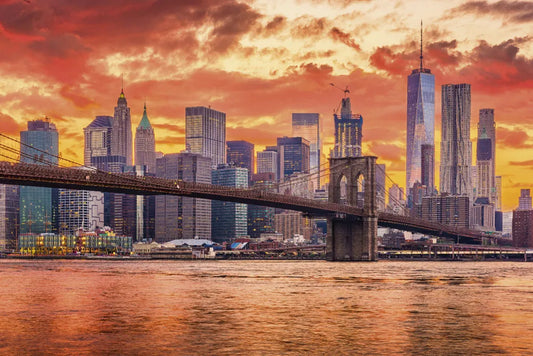 Brooklyn bridge at dawn