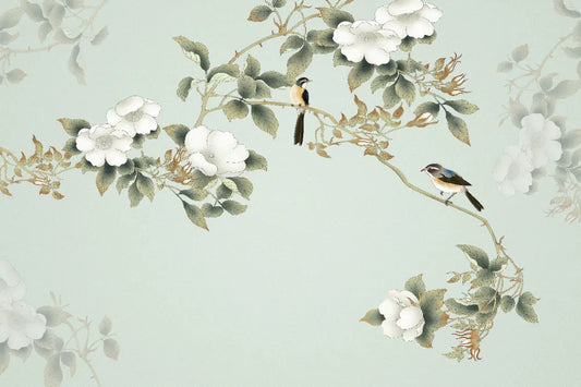 Flowers and birds pattern