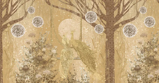 Peacocks in the forest