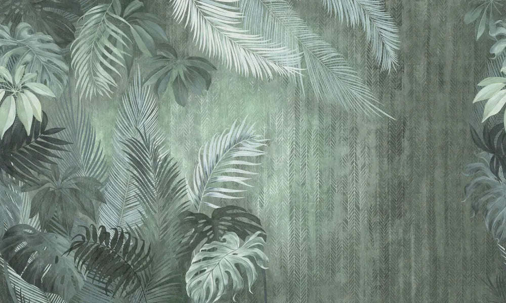 Green tropical leaves