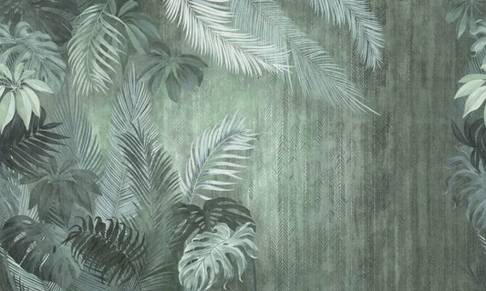 Green tropical leaves