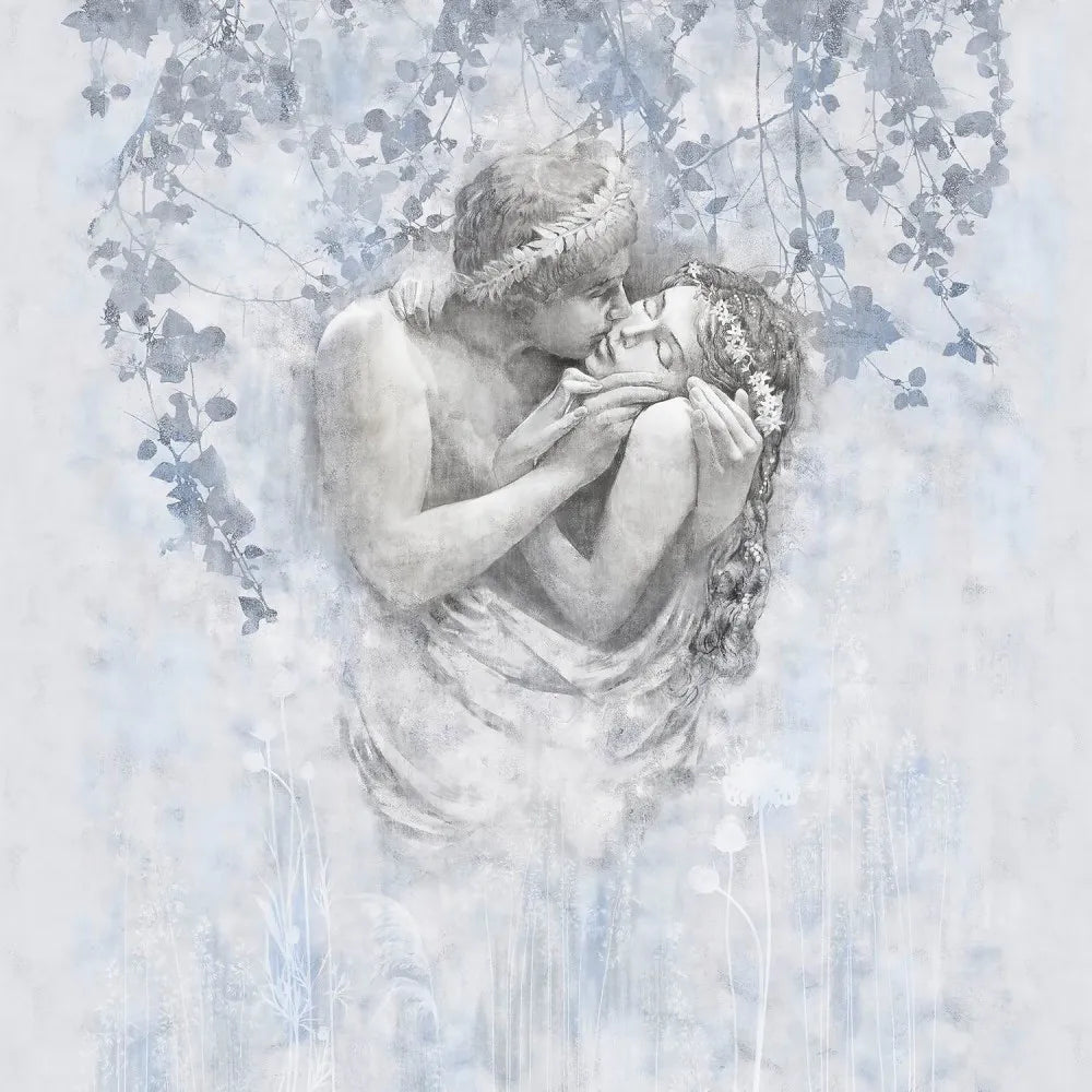 A gentle kiss of lovers