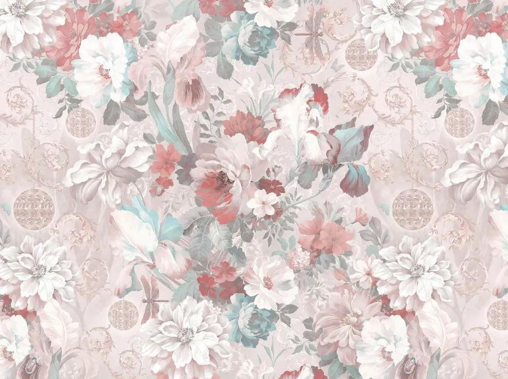 Flowers on a pink background