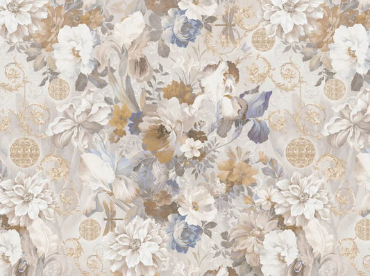 Flowers on beige background