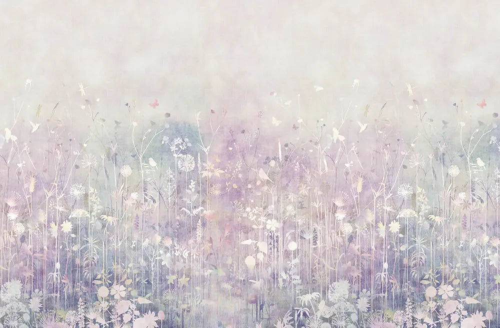 Field of flowers watercolor