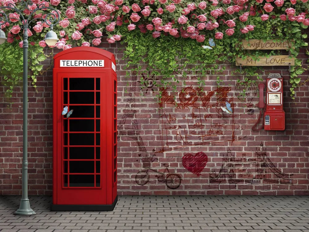 Telephone booth wall