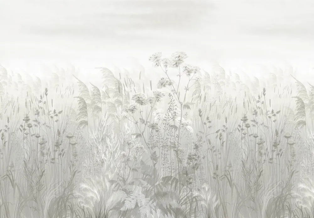 Wildflowers in the mist