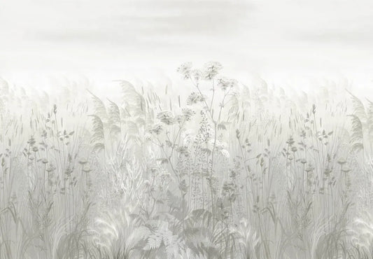 Wildflowers in the mist