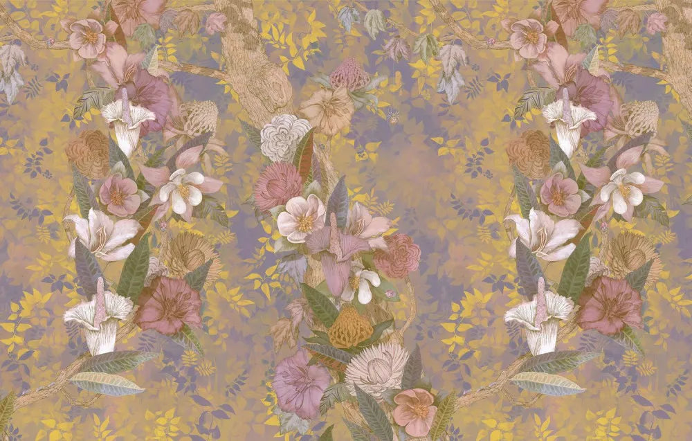 Exotic flowers mural