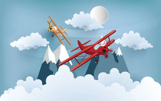 Two plane over the mountains picture