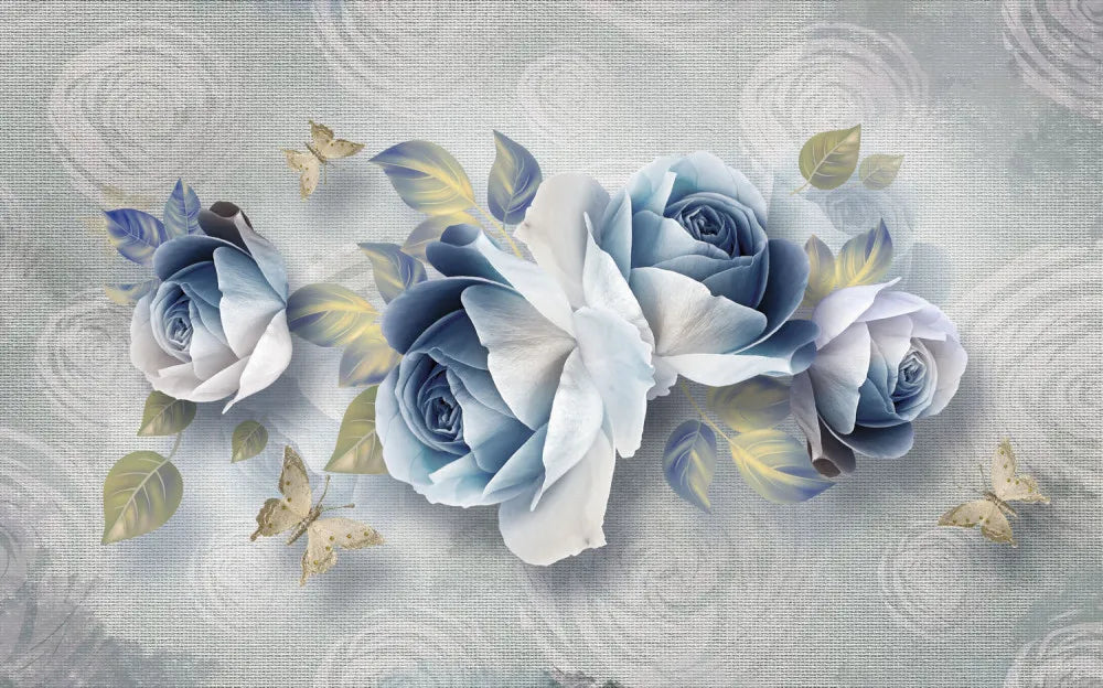Roses and butterflies