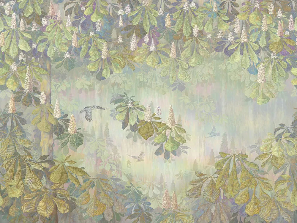 Picturesque flowering chestnut