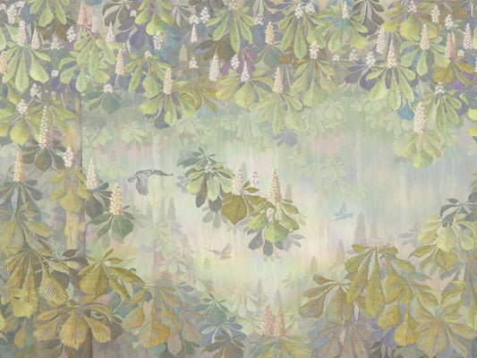 Picturesque flowering chestnut