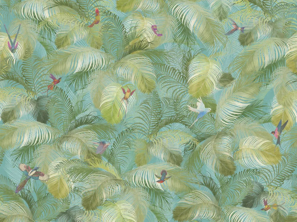 Birds in a summer garden