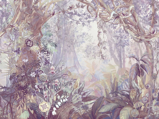 Dawn in a tropical garden