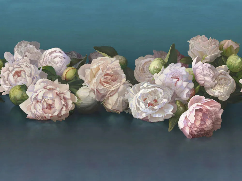 Picturesque delicate peonies
