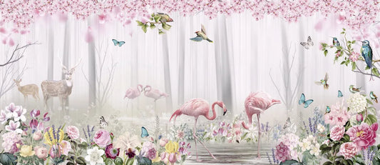 Animals and birds in the garden
