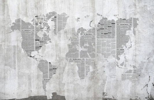 Map of Newspapers on the wall
