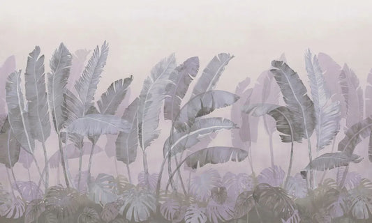 Tropical leaves at dawn