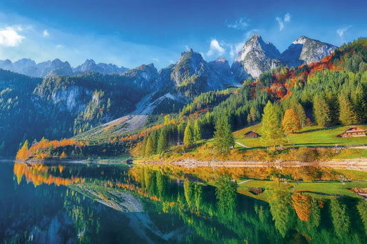 The river in the picturesque mountains