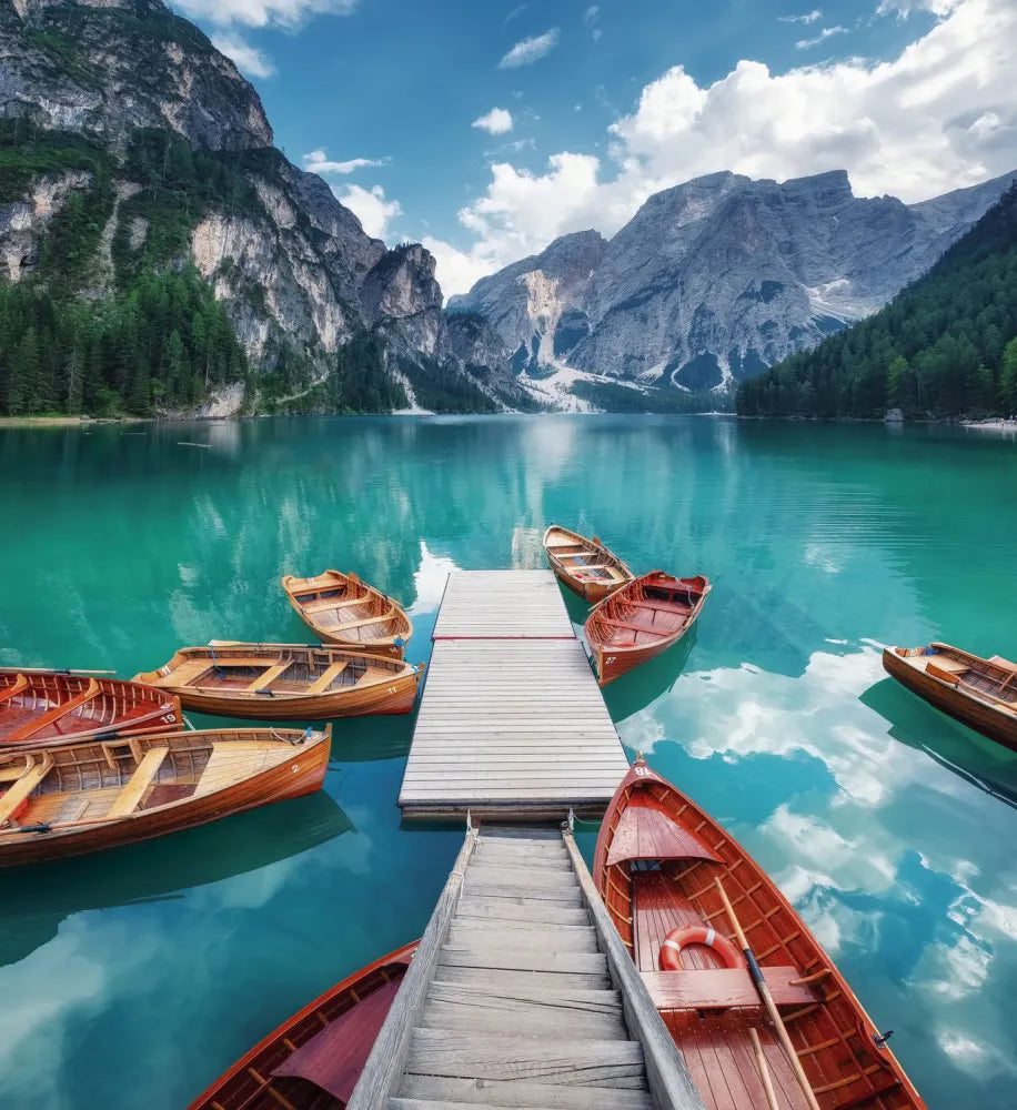 Jetty on a mountain lake