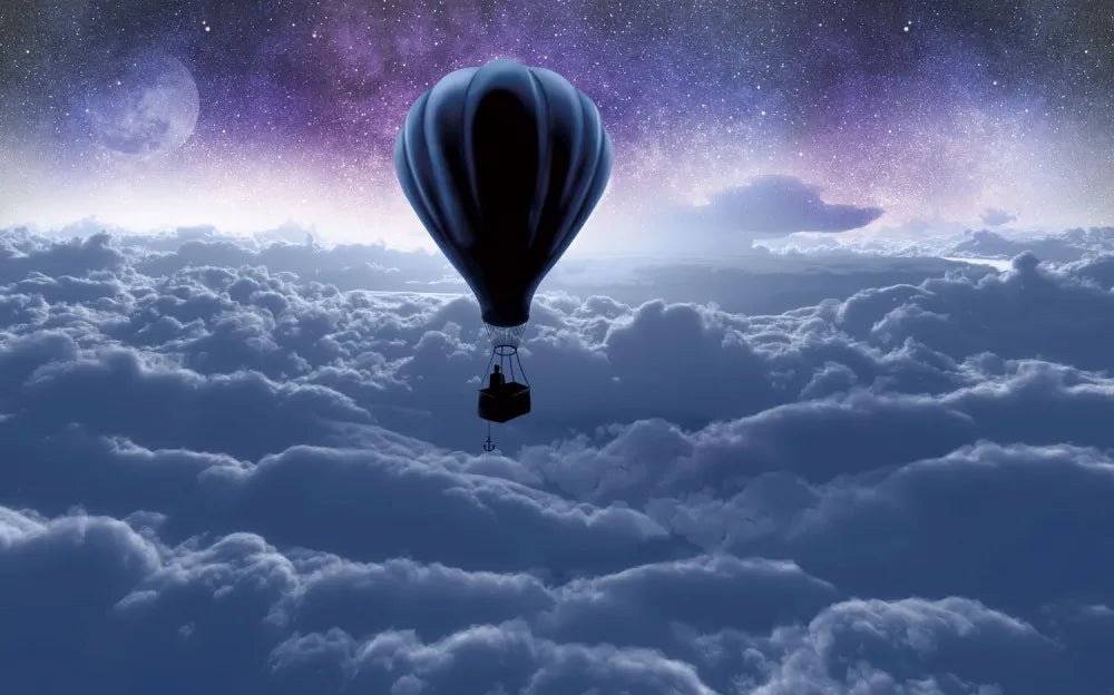 Balloon above the clouds