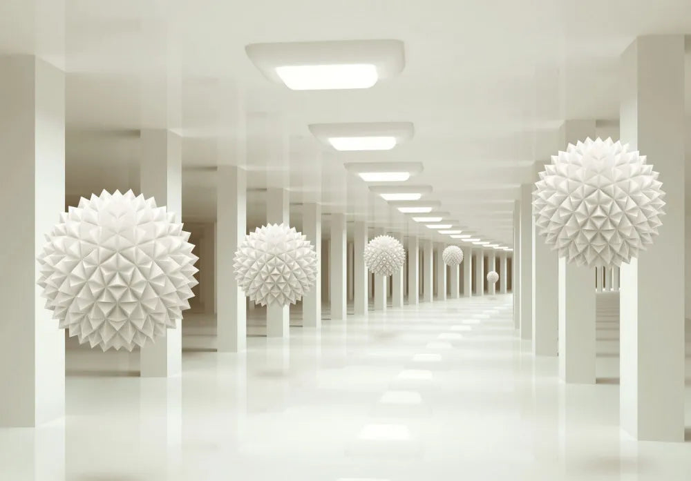 Abstract sphere in the corridor