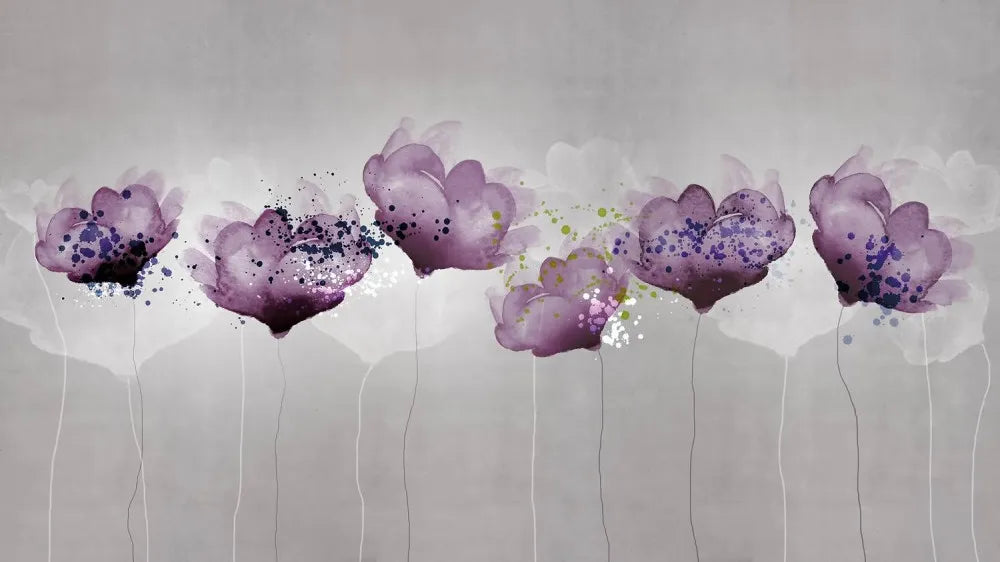 Hand-drawn flowers on the wall