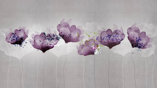 Hand-drawn flowers on the wall