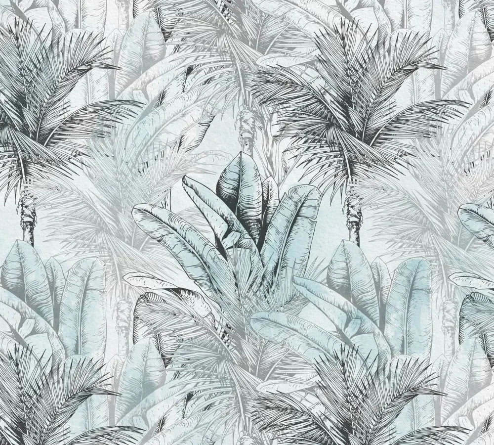 Palms and tropical leaves
