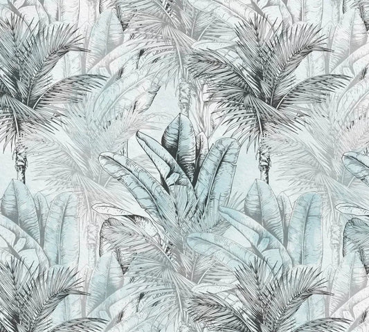 Palms and tropical leaves